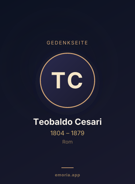 Gedenkportrait von Teobaldo Cesari