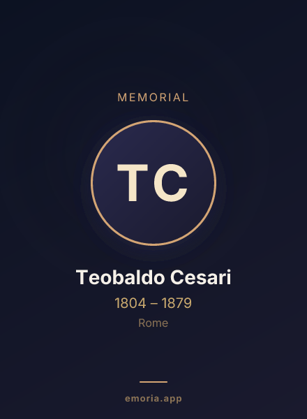 Memorial portrait of Teobaldo Cesari