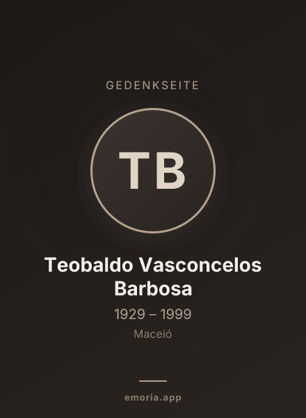 Gedenkportrait von Teobaldo Vasconcelos Barbosa