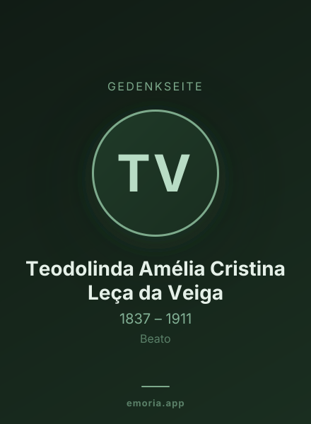 Gedenkportrait von Teodolinda Amélia Cristina Leça da Veiga
