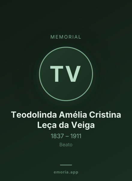 Memorial portrait of Teodolinda Amélia Cristina Leça da Veiga