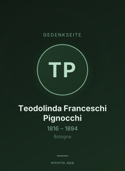 Gedenkportrait von Teodolinda Franceschi Pignocchi