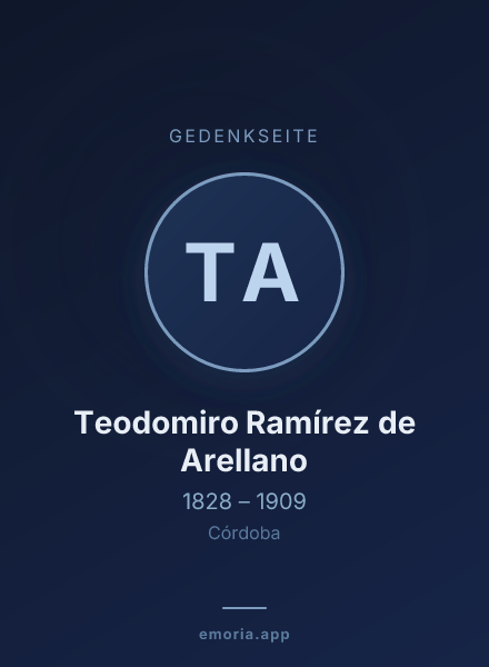 Gedenkportrait von Teodomiro Ramírez de Arellano