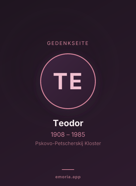 Gedenkportrait von Teodor