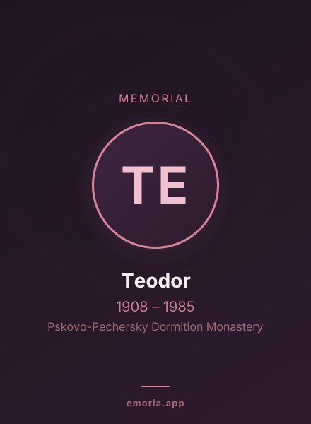 Memorial portrait of Teodor