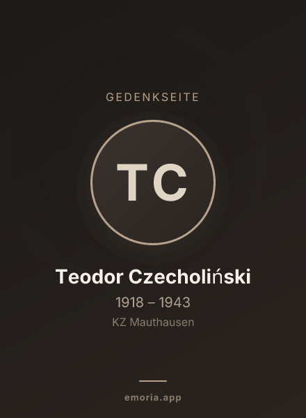 Gedenkportrait von Teodor Czecholiński