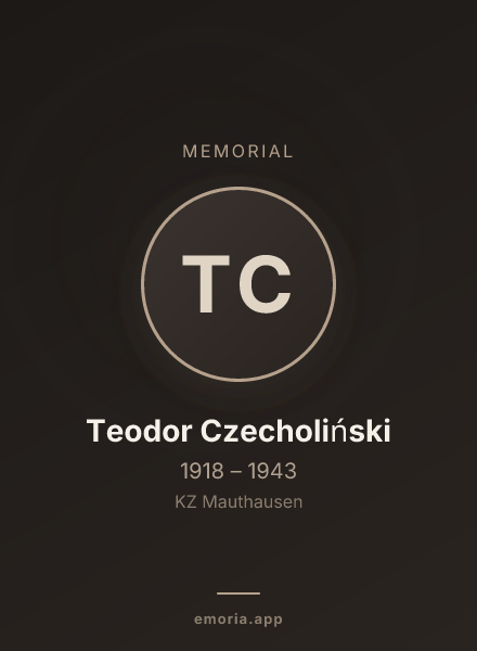 Memorial portrait of Teodor Czecholiński