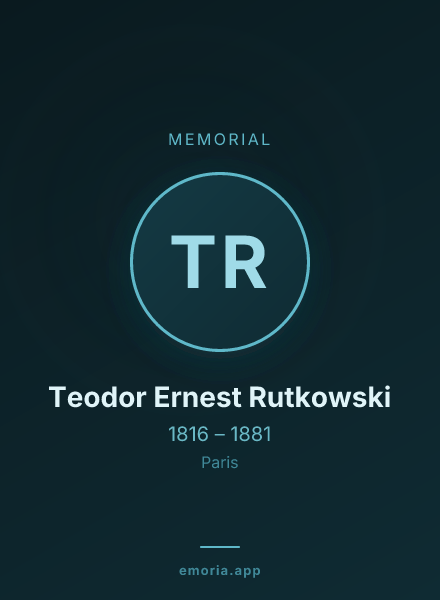 Memorial portrait of Teodor Ernest Rutkowski