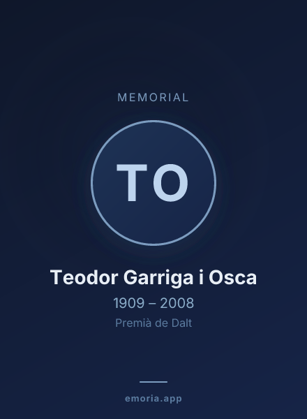 Memorial portrait of Teodor Garriga i Osca
