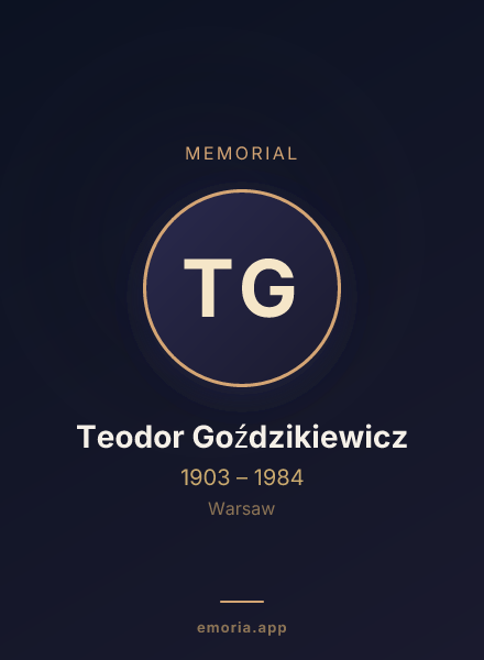 Memorial portrait of Teodor Goździkiewicz