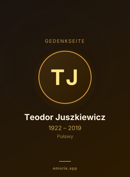 Gedenkportrait von Teodor Juszkiewicz