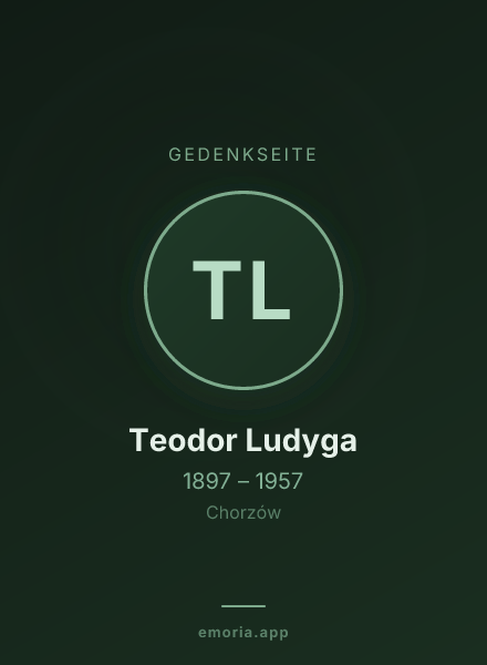 Gedenkportrait von Teodor Ludyga