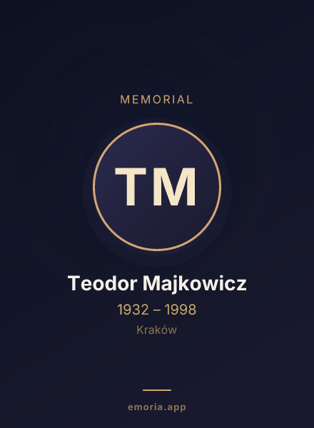 Memorial portrait of Teodor Majkowicz