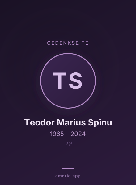 Gedenkportrait von Teodor Marius Spînu