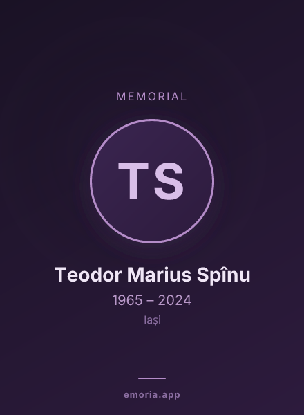 Memorial portrait of Teodor Marius Spînu