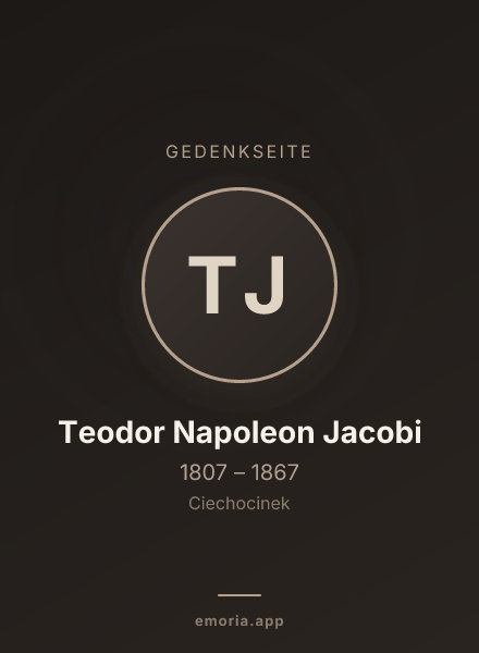 Gedenkportrait von Teodor Napoleon Jacobi