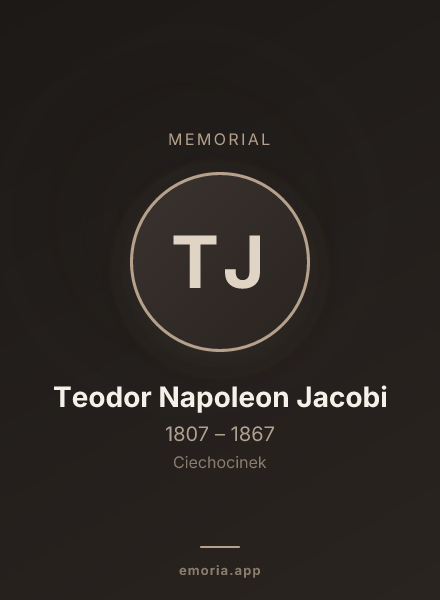 Memorial portrait of Teodor Napoleon Jacobi