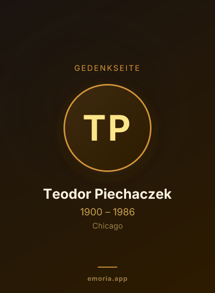 Gedenkportrait von Teodor Piechaczek