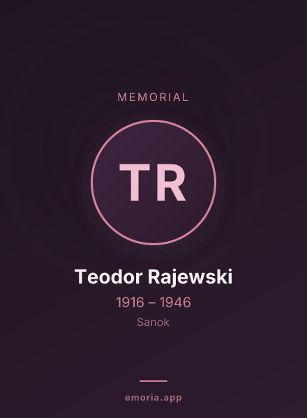 Memorial portrait of Teodor Rajewski