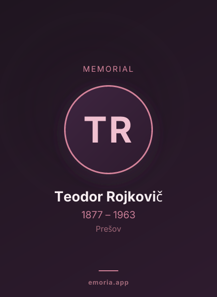 Memorial portrait of Teodor Rojkovič