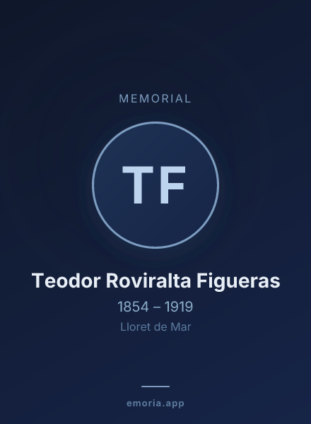 Memorial portrait of Teodor Roviralta Figueras