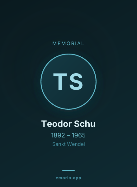 Memorial portrait of Teodor Schu