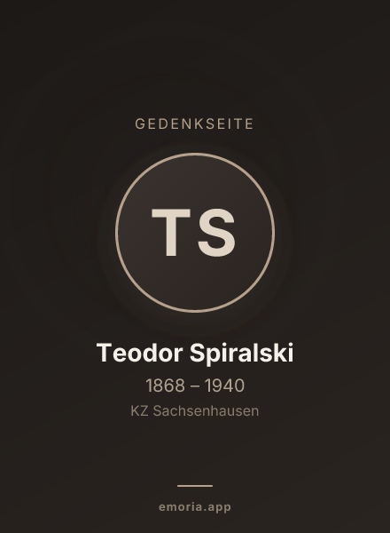 Gedenkportrait von Teodor Spiralski