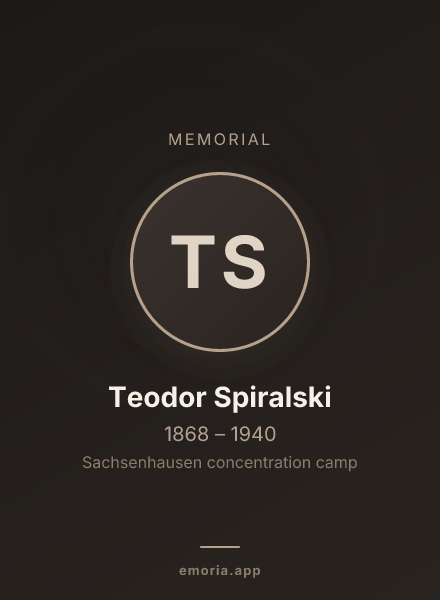 Memorial portrait of Teodor Spiralski