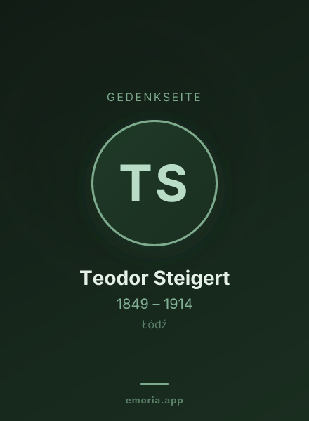 Gedenkportrait von Teodor Steigert