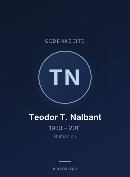 Gedenkportrait von Teodor T. Nalbant