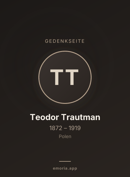 Gedenkportrait von Teodor Trautman