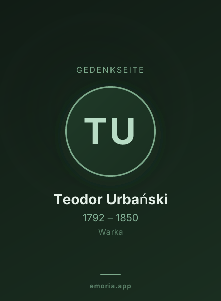Gedenkportrait von Teodor Urbański