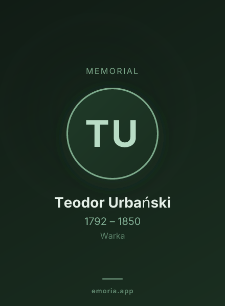 Memorial portrait of Teodor Urbański
