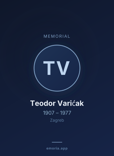 Memorial portrait of Teodor Varićak