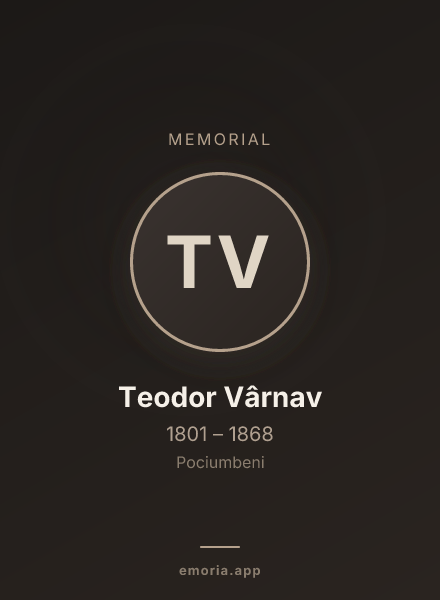 Memorial portrait of Teodor Vârnav