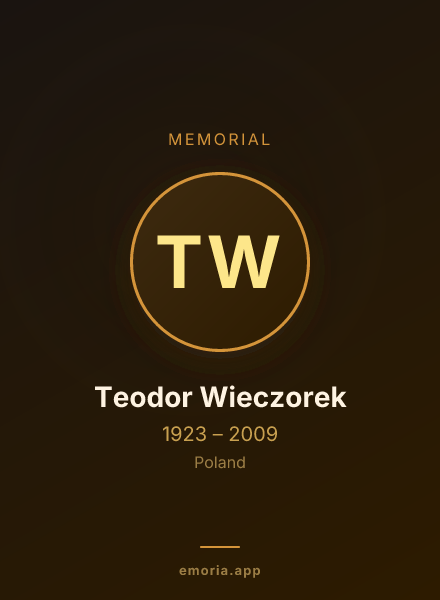 Memorial portrait of Teodor Wieczorek