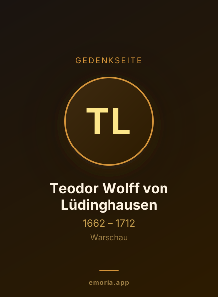Gedenkportrait von Teodor Wolff von Lüdinghausen