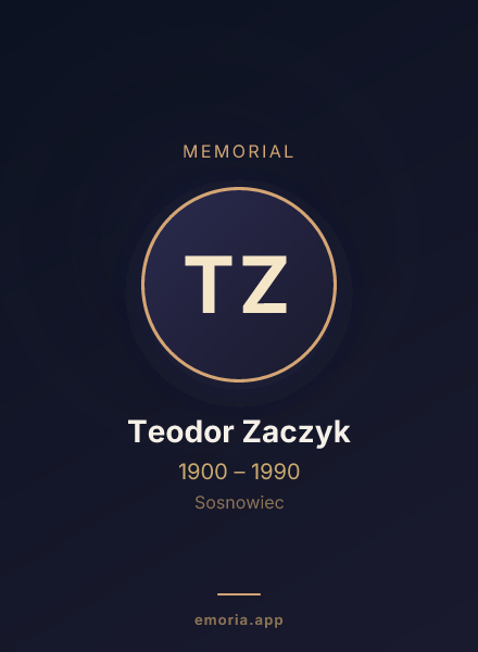 Memorial portrait of Teodor Zaczyk