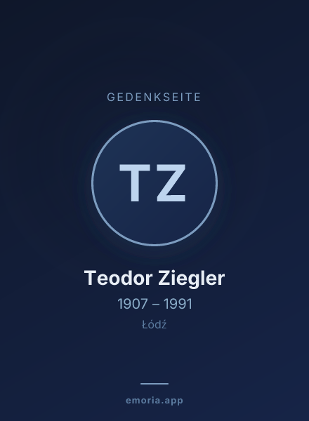 Gedenkportrait von Teodor Ziegler