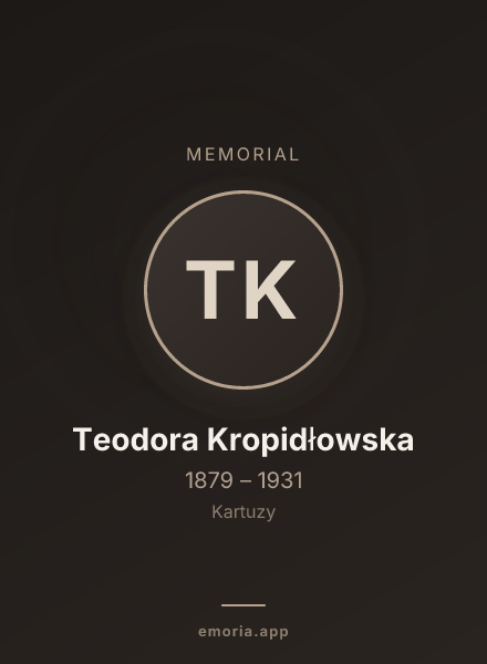 Memorial portrait of Teodora Kropidłowska