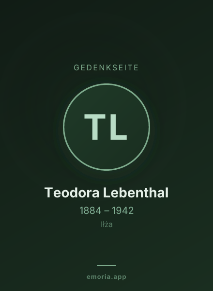 Gedenkportrait von Teodora Lebenthal