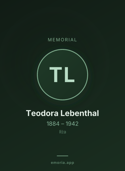 Memorial portrait of Teodora Lebenthal