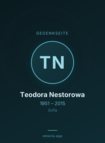 Gedenkportrait von Teodora Nestorowa