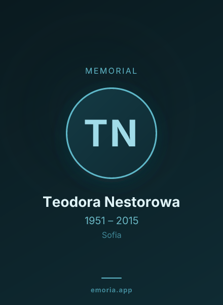 Memorial portrait of Teodora Nestorowa