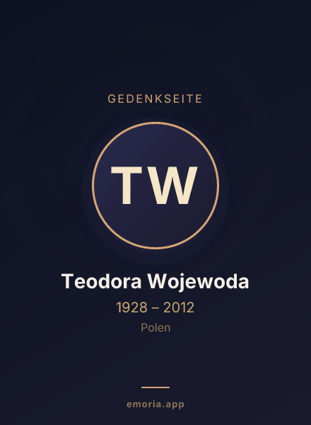 Gedenkportrait von Teodora Wojewoda
