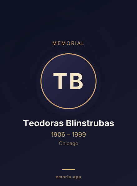 Memorial portrait of Teodoras Blinstrubas