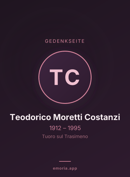 Gedenkportrait von Teodorico Moretti Costanzi