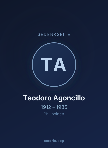 Gedenkportrait von Teodoro Agoncillo