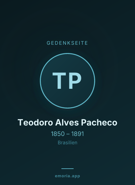 Gedenkportrait von Teodoro Alves Pacheco
