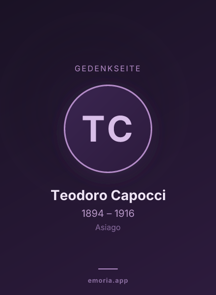 Gedenkportrait von Teodoro Capocci
